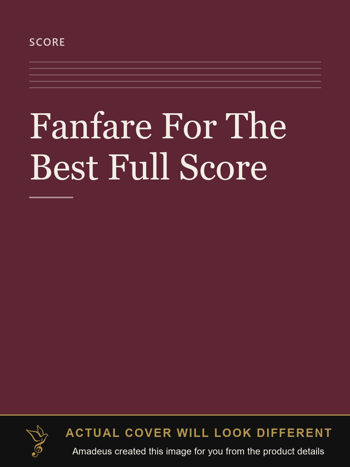 Fanfare For The Best Full Score - Amadeus created this image from the product details; the actual cover will look different