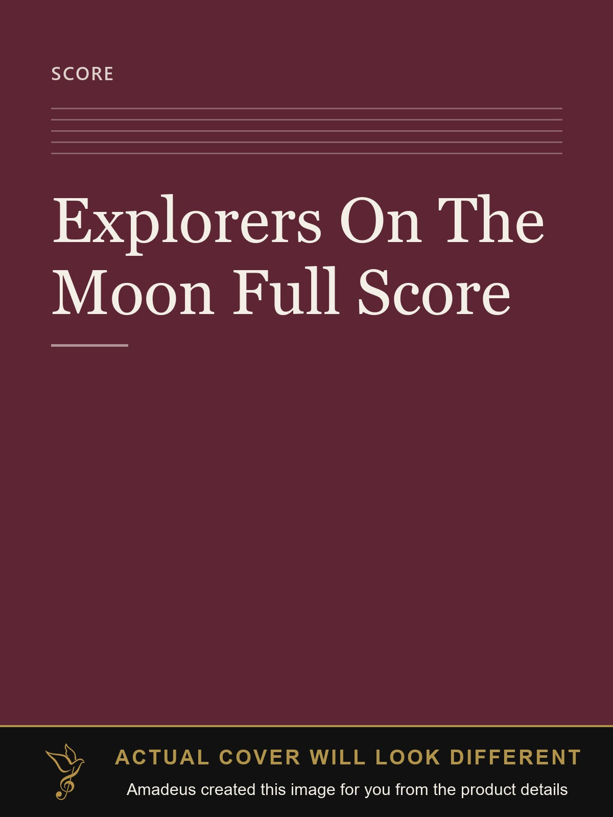 Explorers On The Moon Full Score - Amadeus created this image from the product details; the actual cover will look different