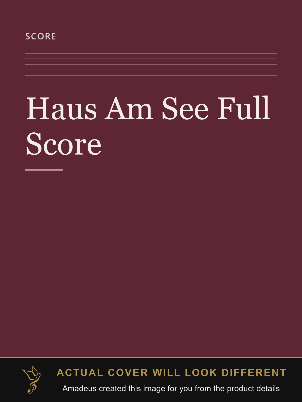 Haus Am See Full Score - Amadeus created this image from the product details; the actual cover will look different