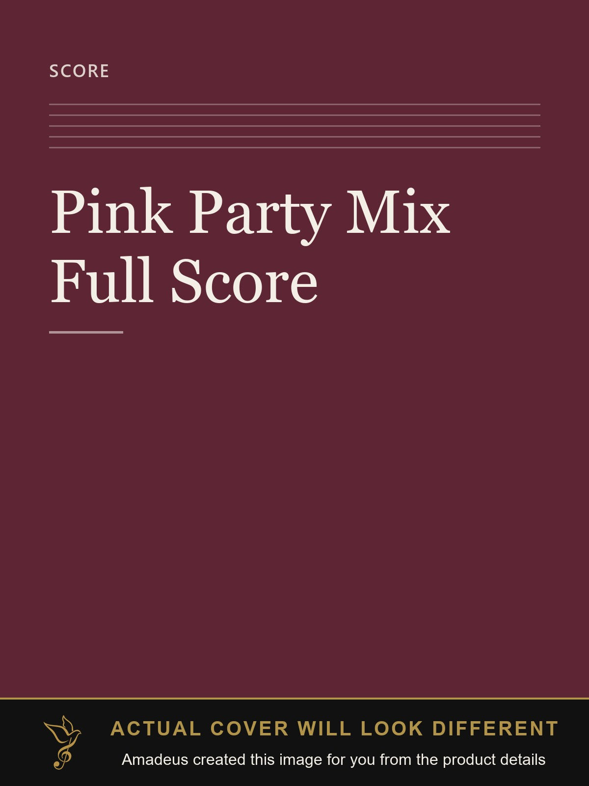 Pink Party Mix Full Score - Amadeus created this image from the product details; the actual cover will look different