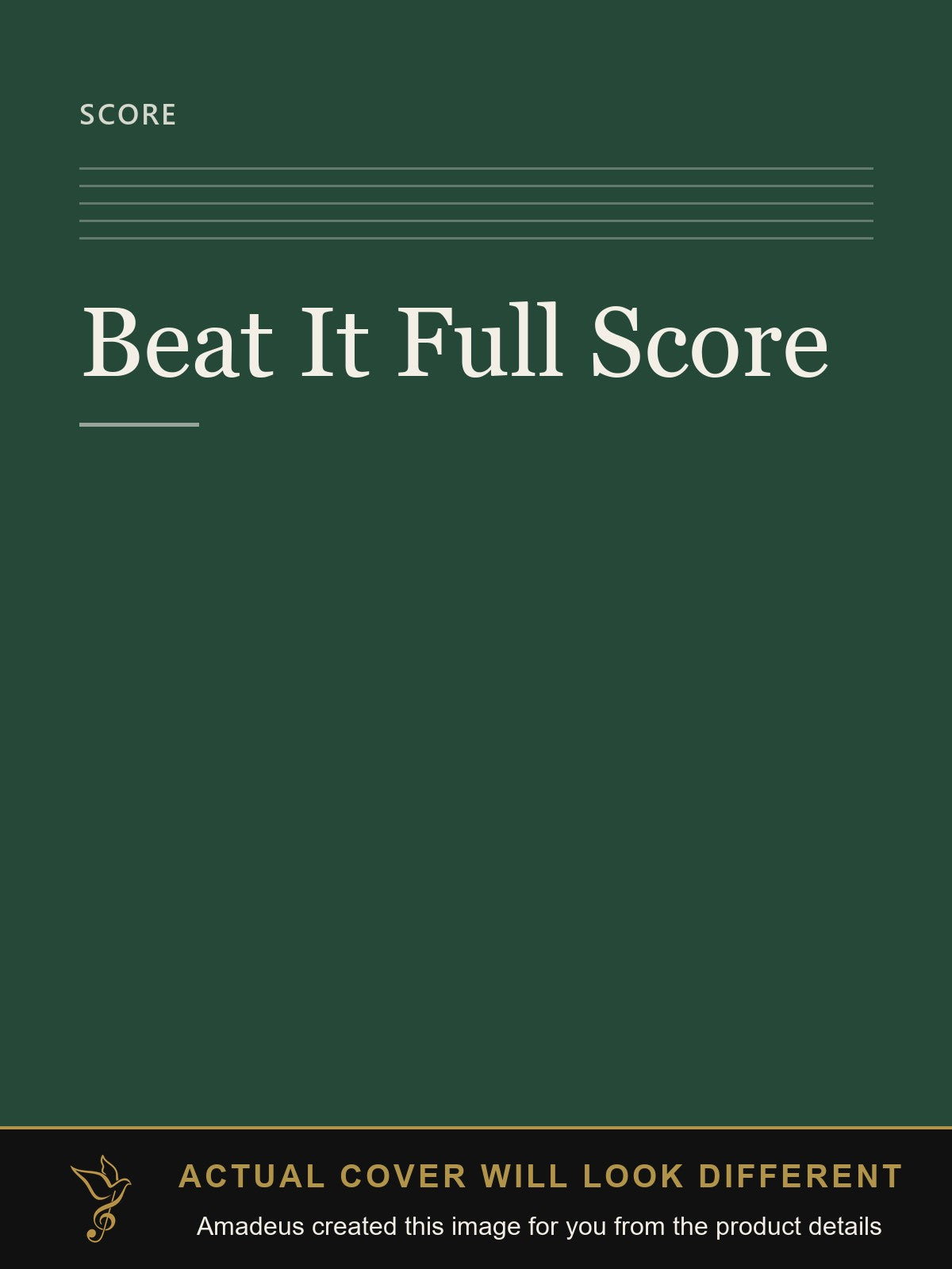 Beat It Full Score - Amadeus created this image from the product details; the actual cover will look different