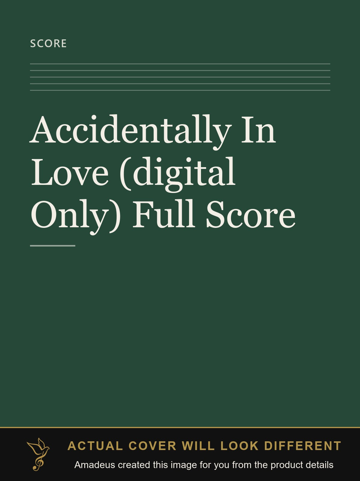 Accidentally In Love (digital Only) Full Score - Amadeus created this image from the product details; the actual cover will look different