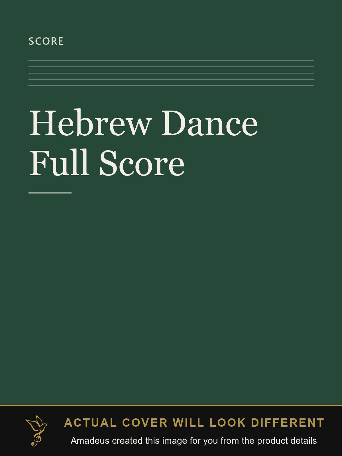Hebrew Dance Full Score - Amadeus created this image from the product details; the actual cover will look different