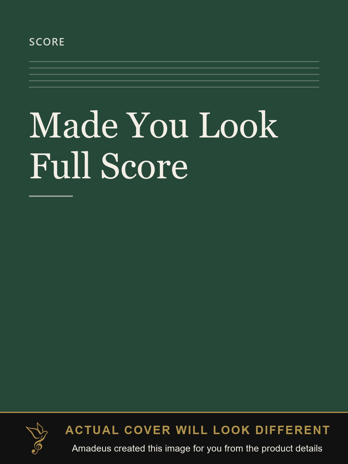 Made You Look Full Score - Amadeus created this image from the product details; the actual cover will look different