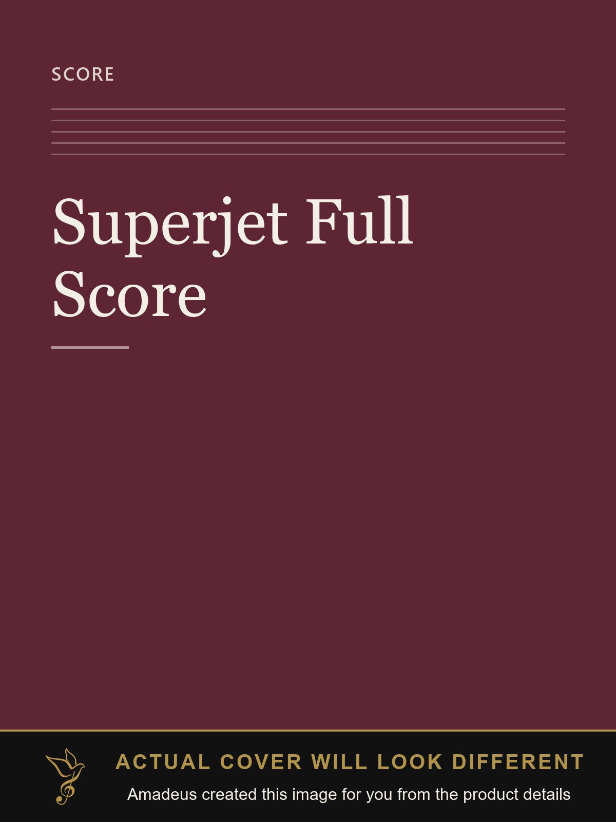 Superjet Full Score - Amadeus created this image from the product details; the actual cover will look different