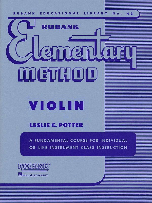 Product Cover for Rubank Elementary Method - Violin