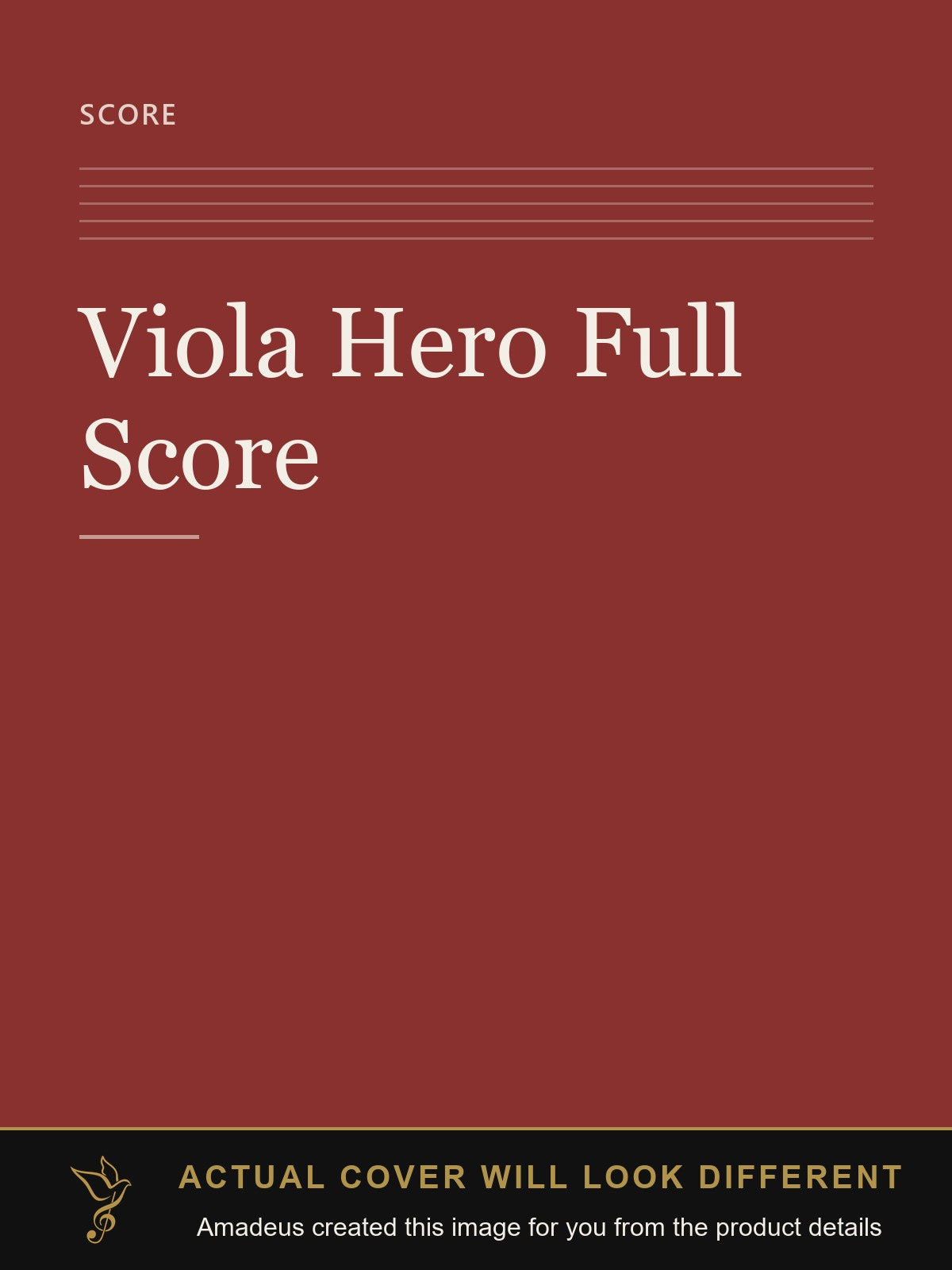 Viola Hero Full Score - Amadeus created this image from the product details; the actual cover will look different