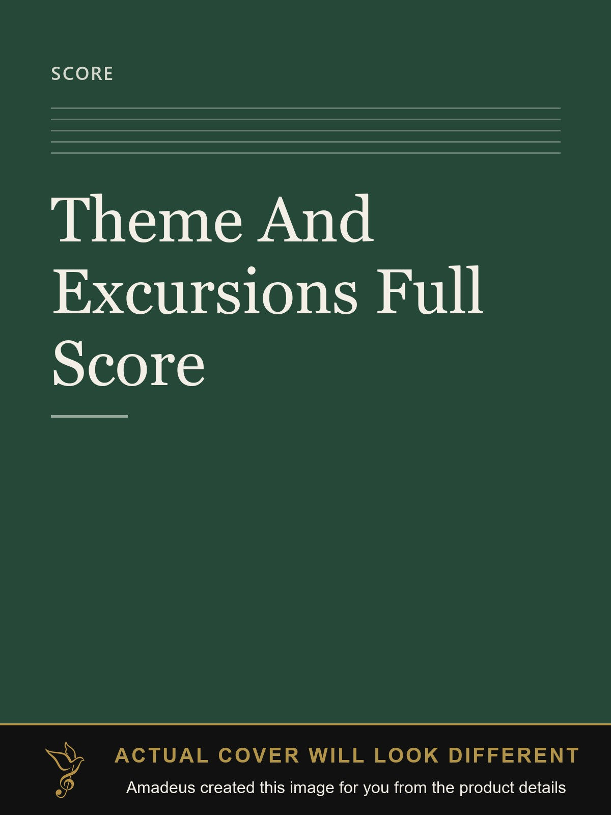 Theme And Excursions Full Score - Amadeus created this image from the product details; the actual cover will look different