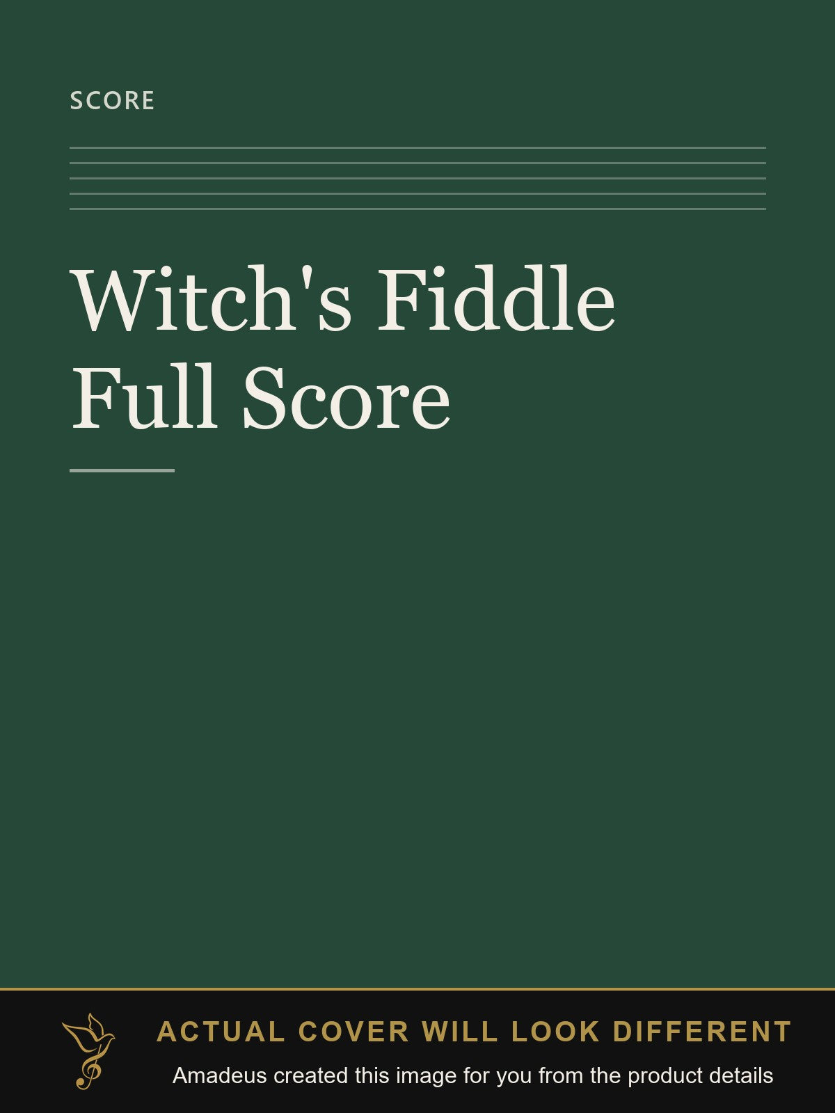 Witch's Fiddle Full Score - Amadeus created this image from the product details; the actual cover will look different