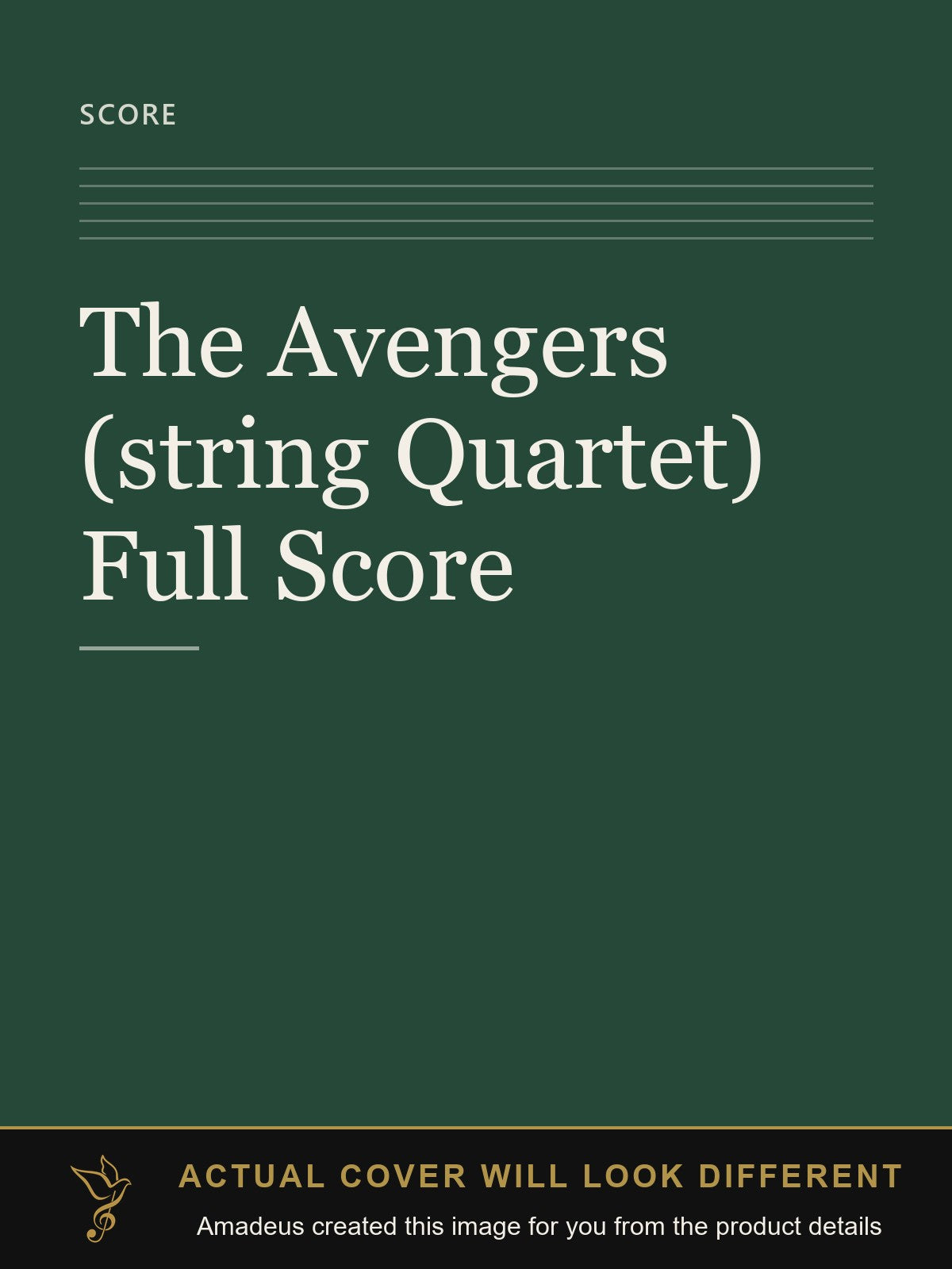 The Avengers (string Quartet) Full Score - Amadeus created this image from the product details; the actual cover will look different