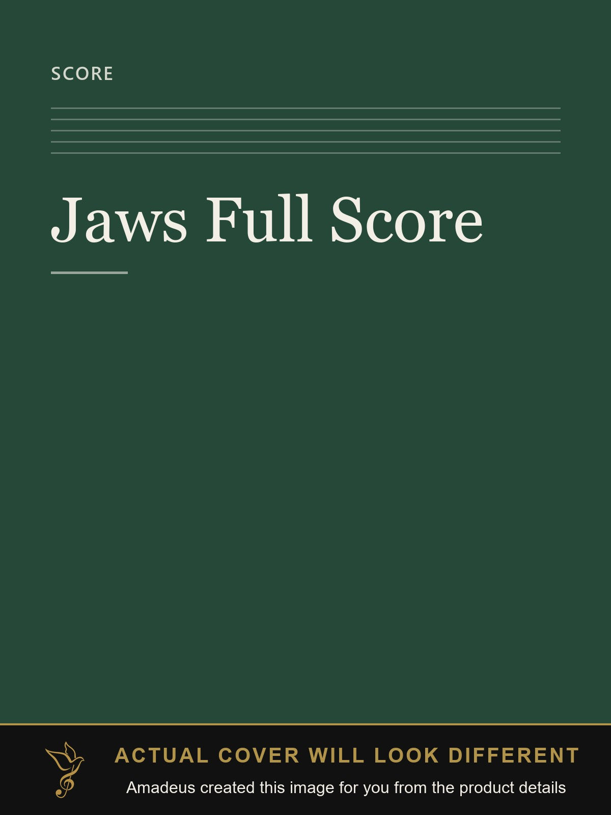 Jaws Full Score - Amadeus created this image from the product details; the actual cover will look different