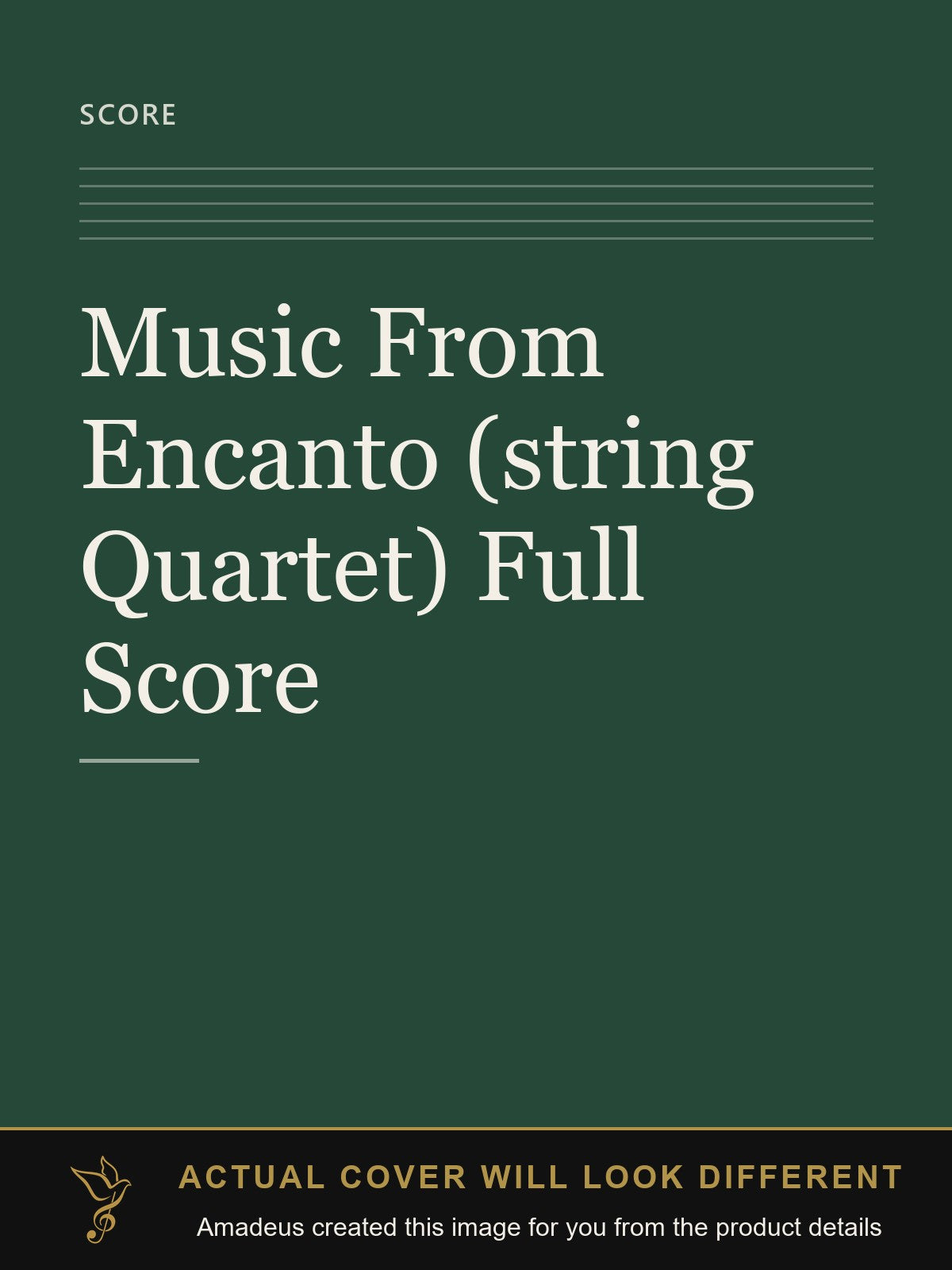 Music From Encanto (string Quartet) Full Score - Amadeus created this image from the product details; the actual cover will look different