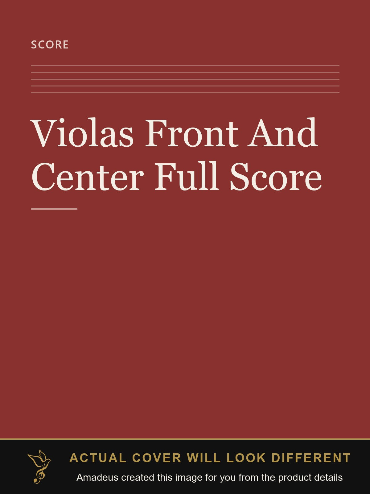 Violas Front And Center Full Score - Amadeus created this image from the product details; the actual cover will look different