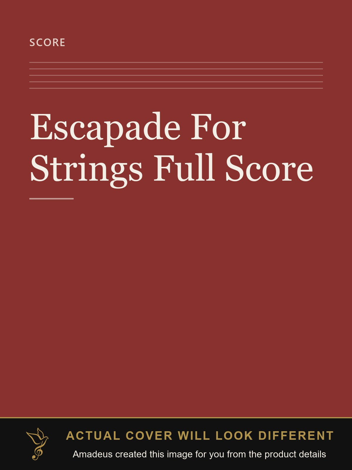 Escapade For Strings Full Score - Amadeus created this image from the product details; the actual cover will look different