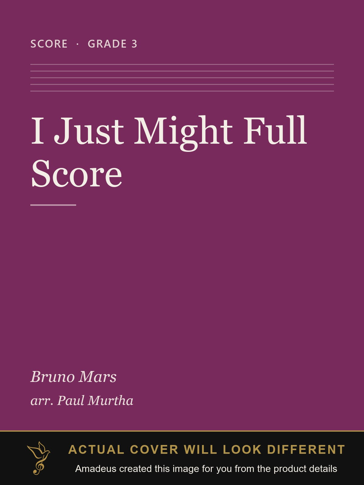 I Just Might Full Score - Amadeus created this image from the product details; the actual cover will look different