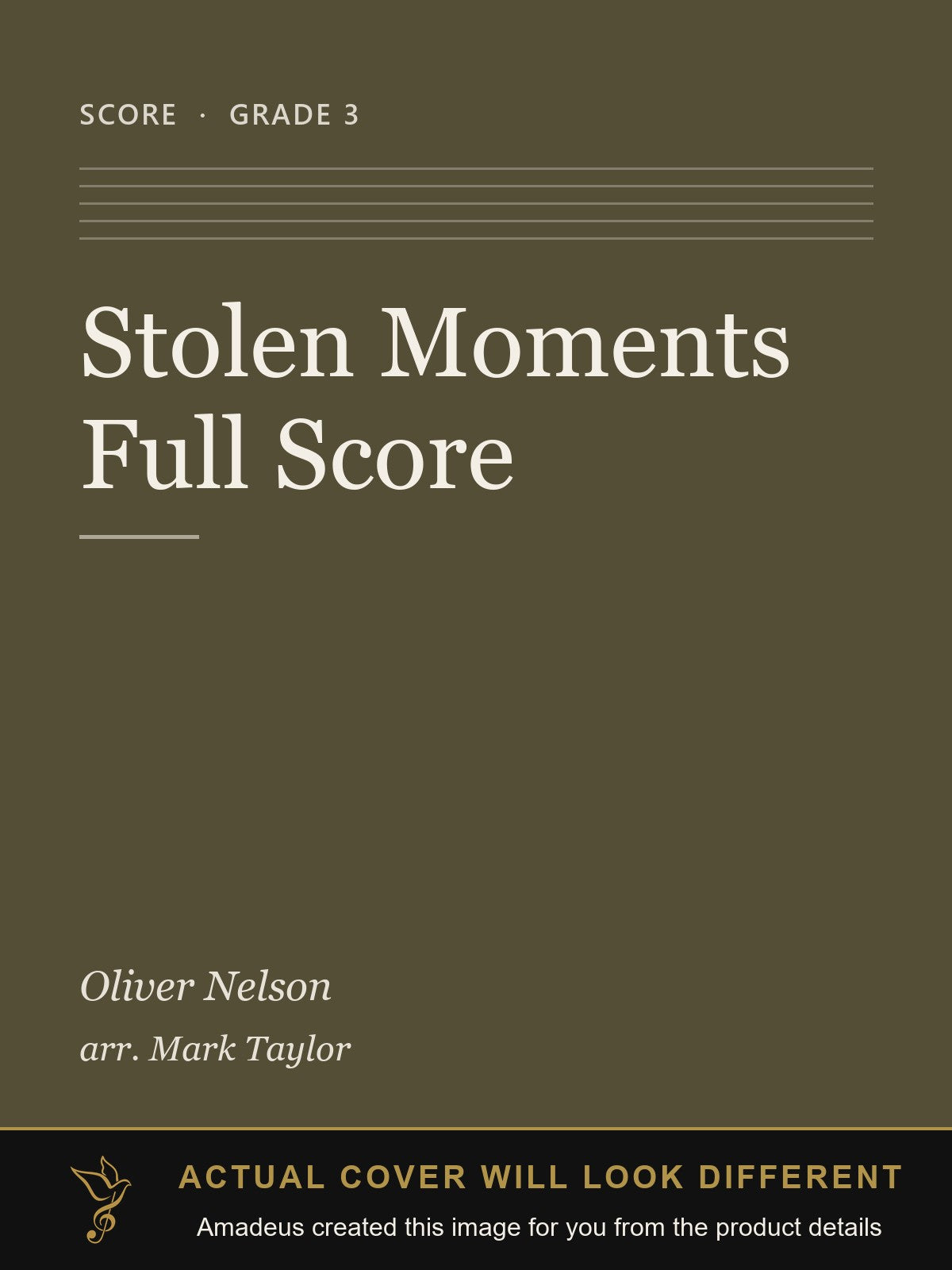 Stolen Moments Full Score - Amadeus created this image from the product details; the actual cover will look different