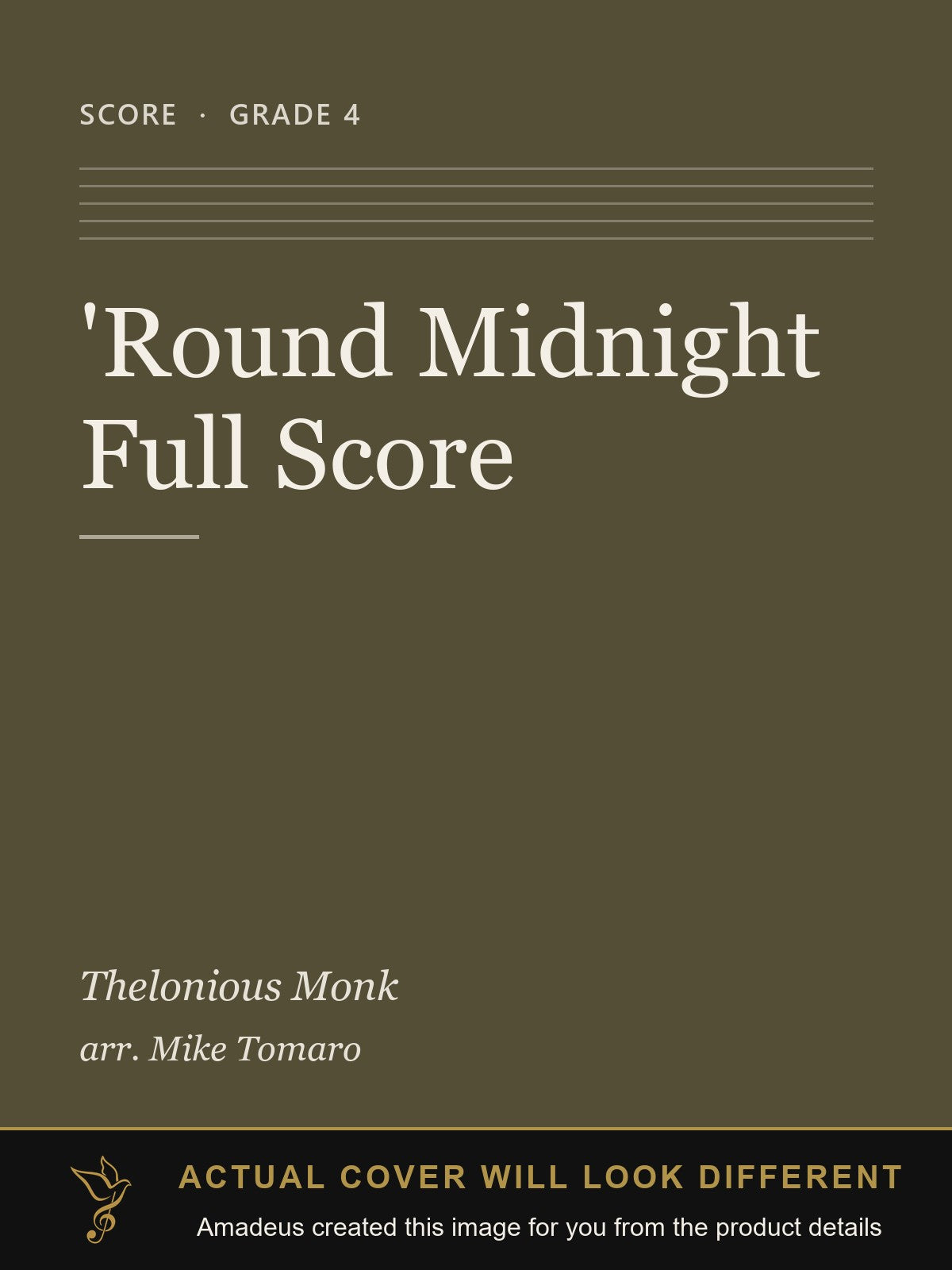 'Round Midnight Full Score - Amadeus created this image from the product details; the actual cover will look different