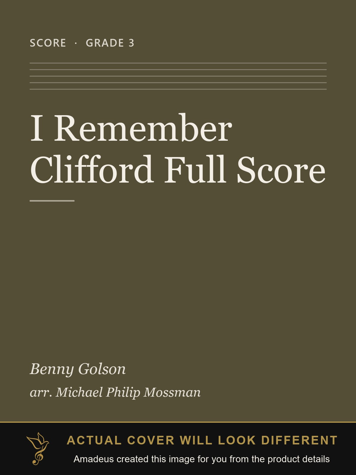 I Remember Clifford Full Score - Amadeus created this image from the product details; the actual cover will look different