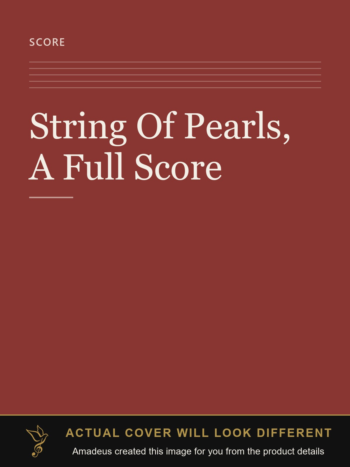 String Of Pearls, A Full Score - Amadeus created this image from the product details; the actual cover will look different
