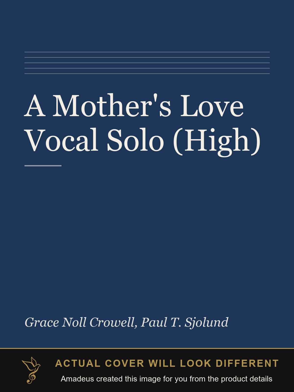 A Mother's Love Vocal Solo (High) - Amadeus created this image from the product details; the actual cover will look different