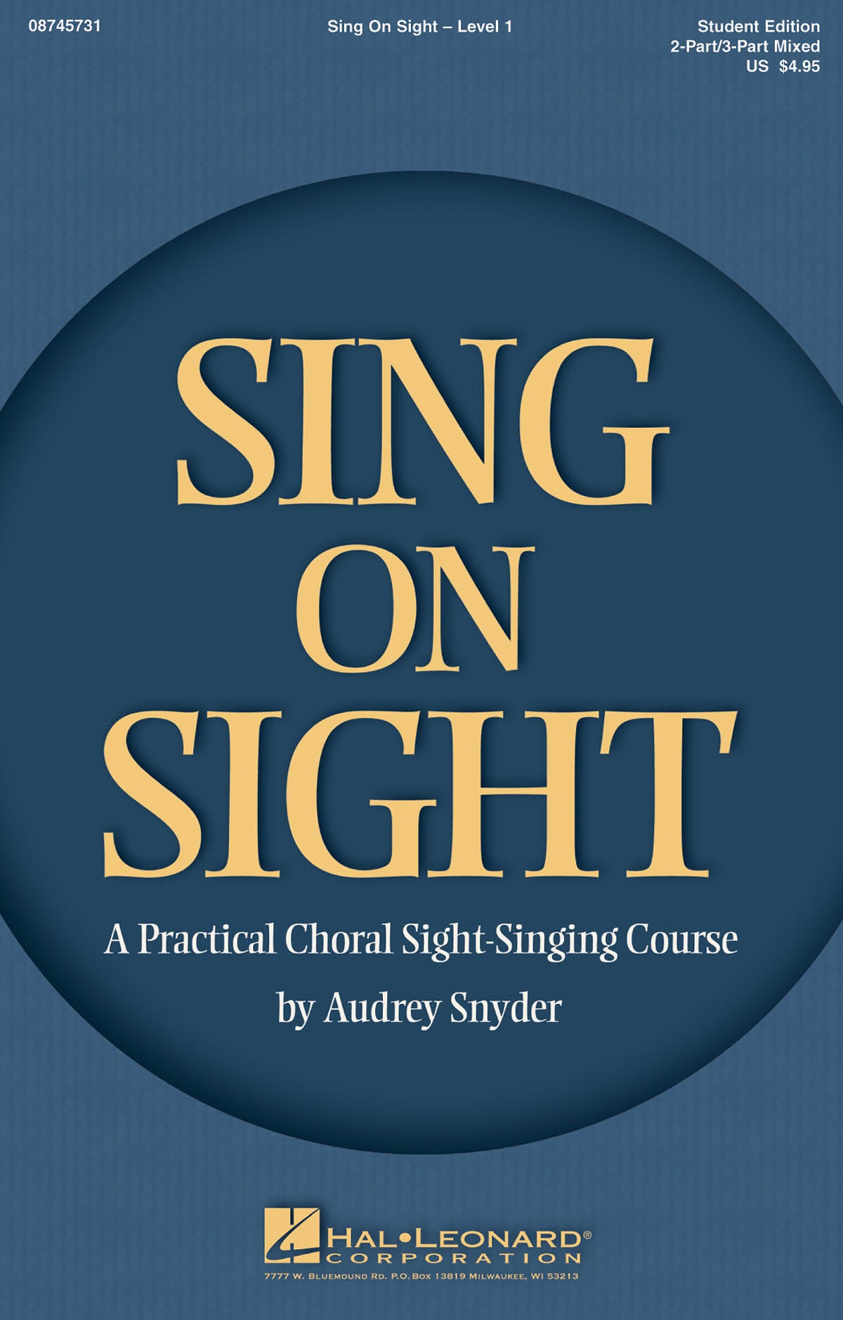 Product Cover for Sing on Sight – A Practical Choral Sight-Singing Course