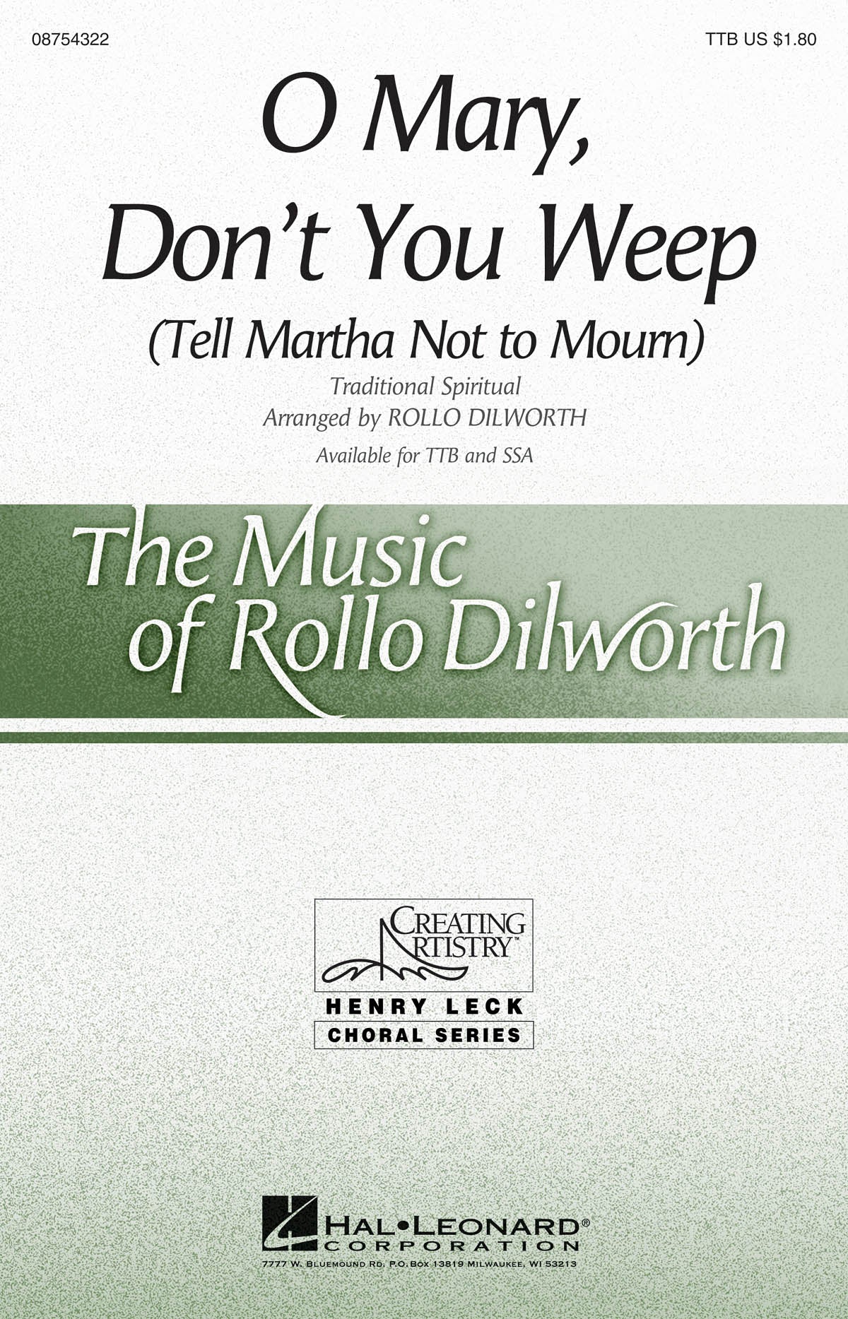 Product Cover for O Mary, Don't You Weep