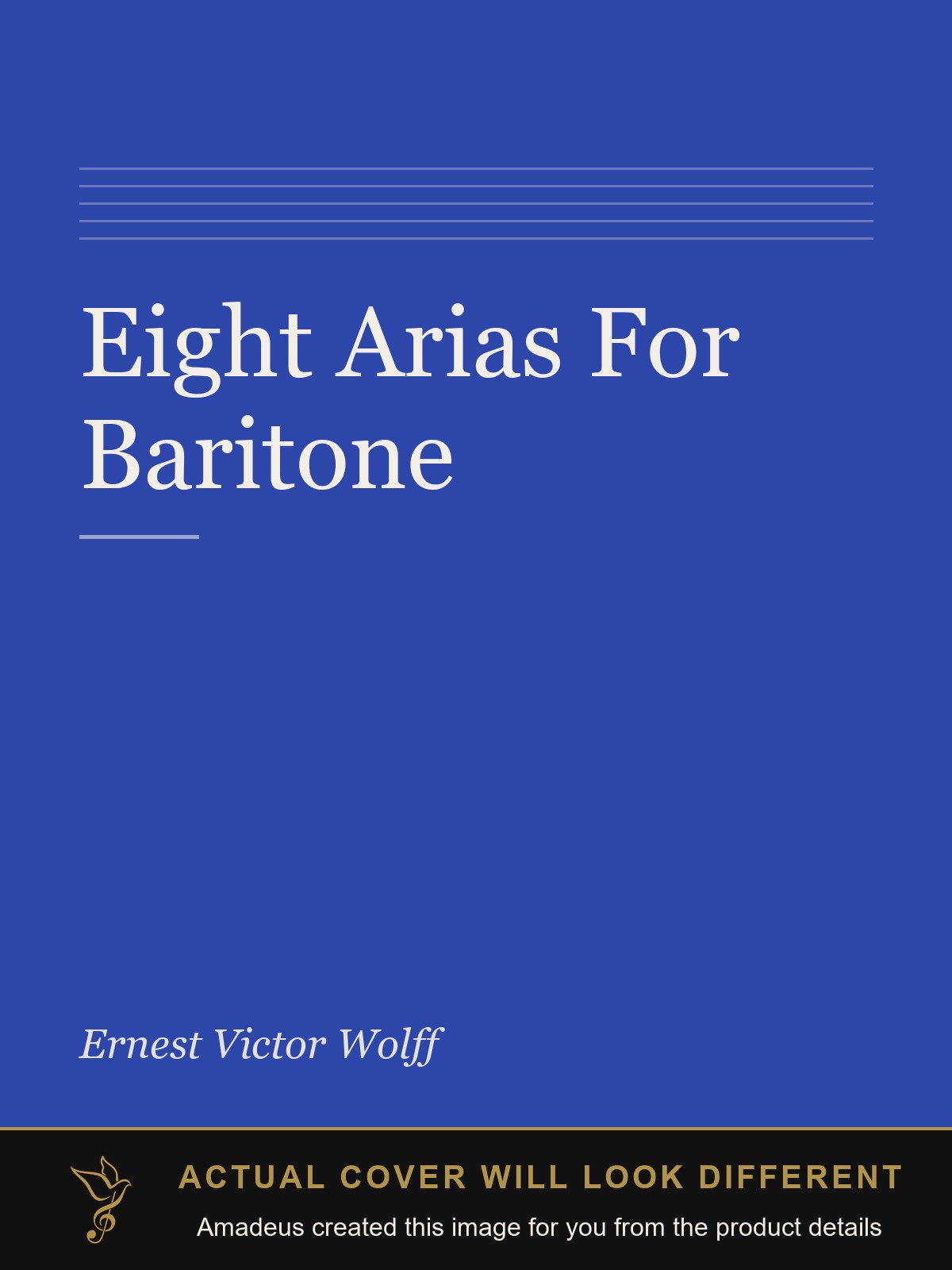 Eight Arias For Baritone - Amadeus created this image from the product details; the actual cover will look different