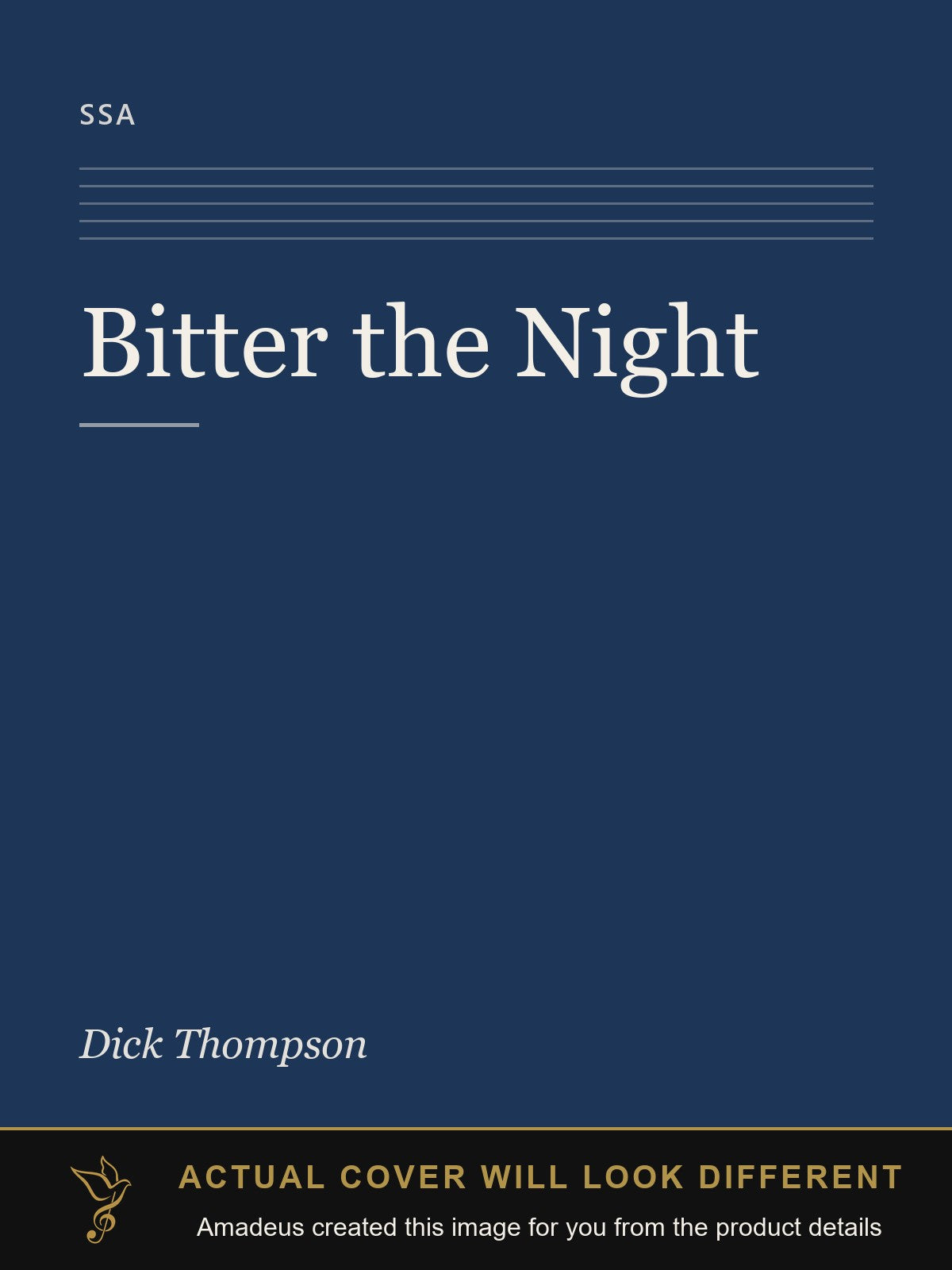 Bitter the Night - Amadeus created this image from the product details; the actual cover will look different
