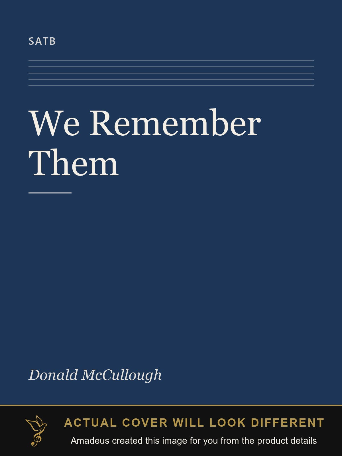 We Remember Them - Amadeus created this image from the product details; the actual cover will look different