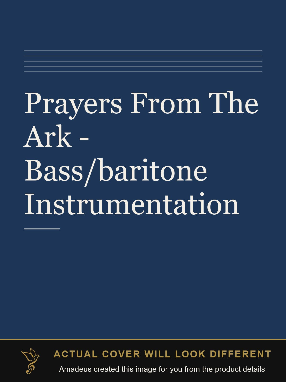 Prayers From The Ark - Bass/baritone Instrumentation - Amadeus created this image from the product details; the actual cover will look different