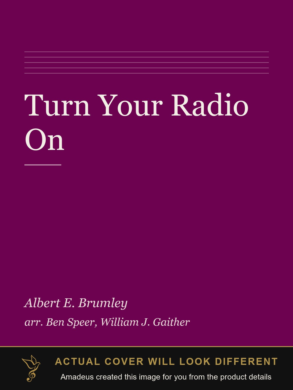 Turn Your Radio On - Amadeus created this image from the product details; the actual cover will look different