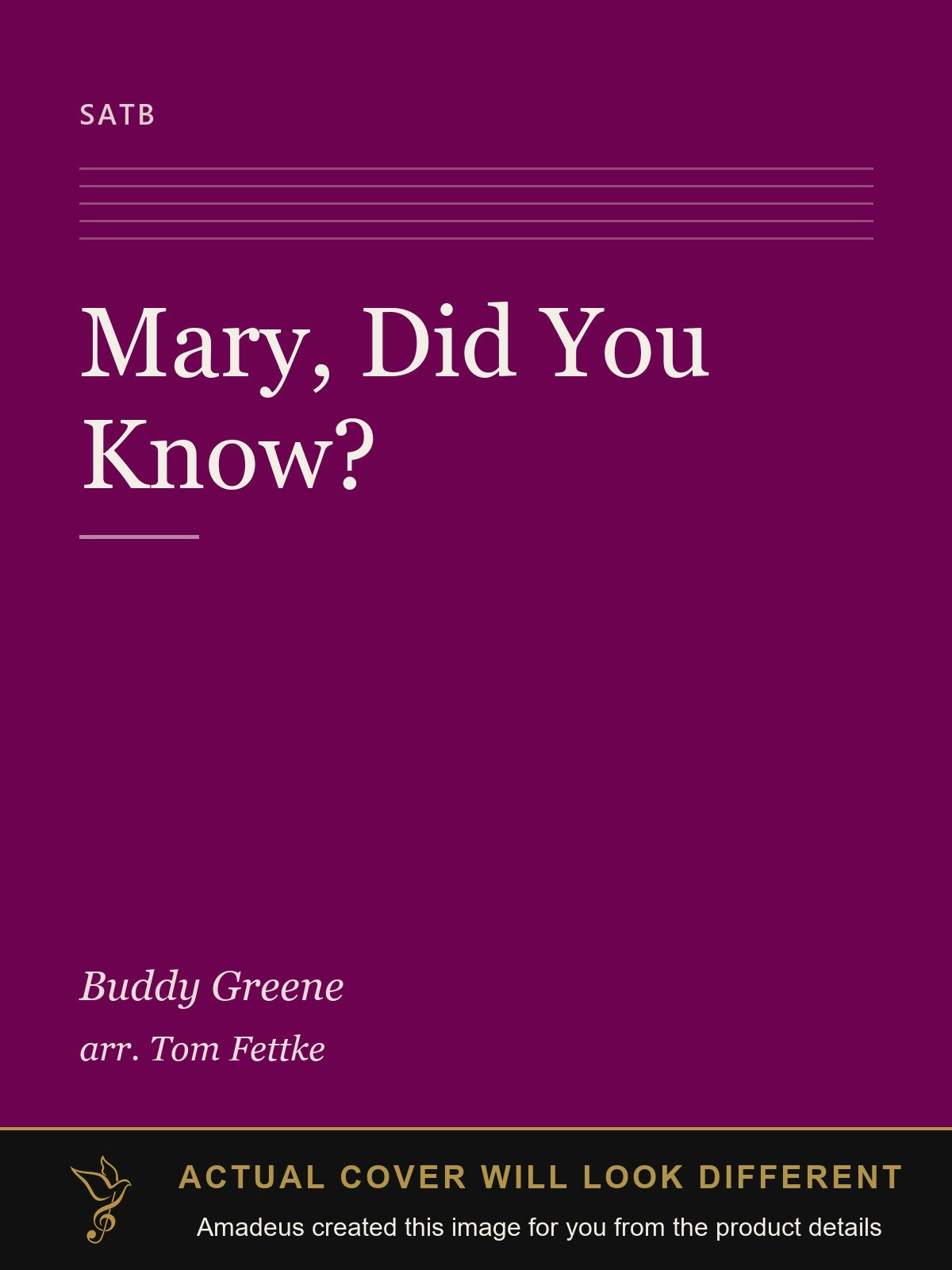 Mary, Did You Know? - Amadeus created this image from the product details; the actual cover will look different