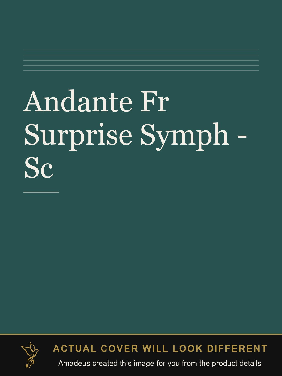 Andante Fr Surprise Symph - Sc - Amadeus created this image from the product details; the actual cover will look different