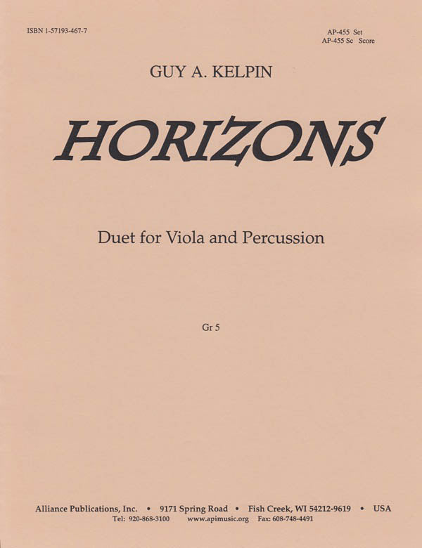 Product Cover for Horizons - Duet For Viola And Percn