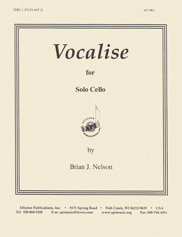 Product Cover for Vocalise For Solo Cello