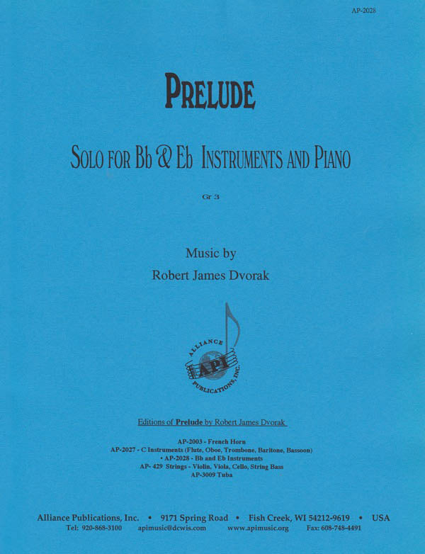 Product Cover for Prelude For Bb & Eb Instrument & Piano