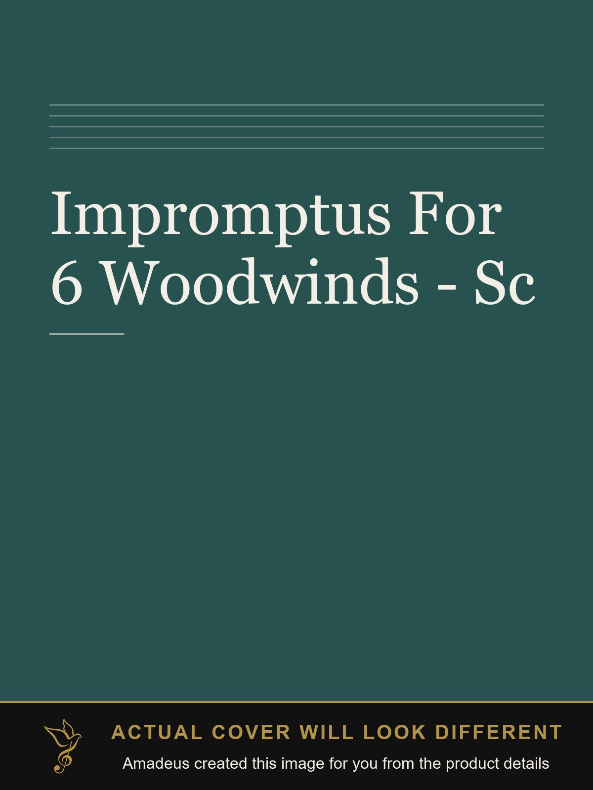 Impromptus For 6 Woodwinds - Sc - Amadeus created this image from the product details; the actual cover will look different