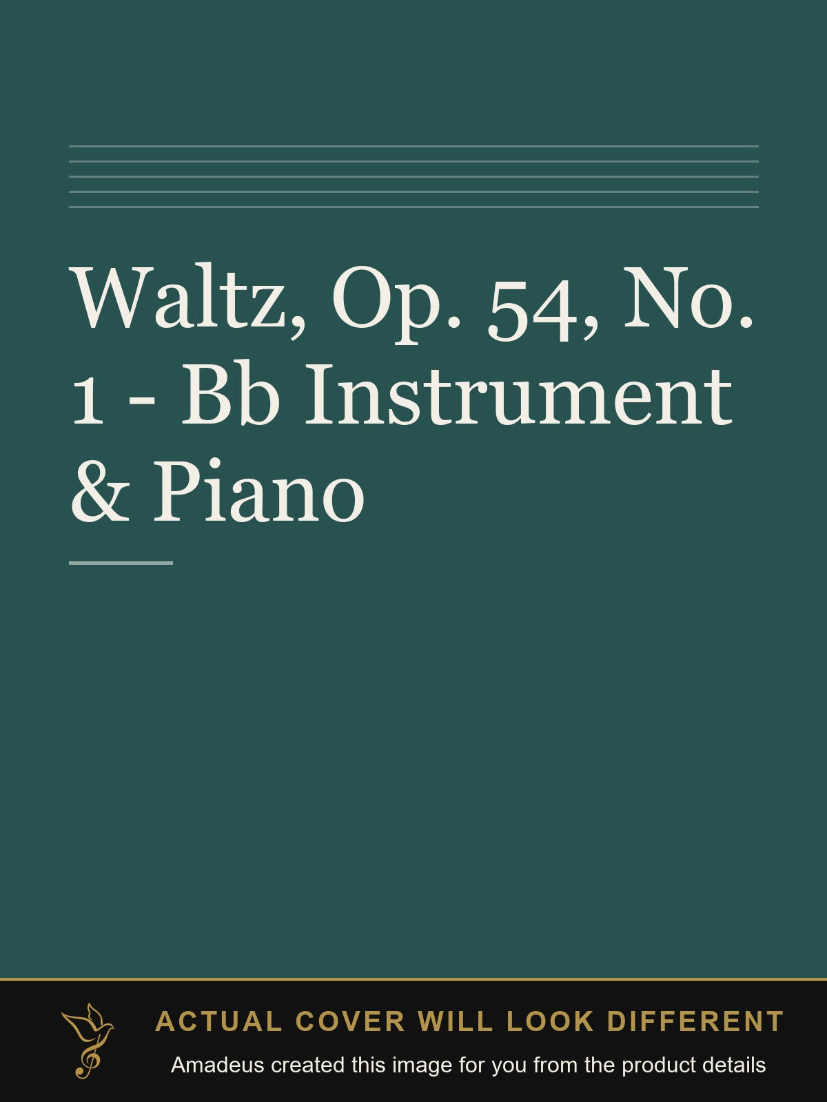 Waltz, Op. 54, No. 1 - Bb Instrument & Piano - Amadeus created this image from the product details; the actual cover will look different
