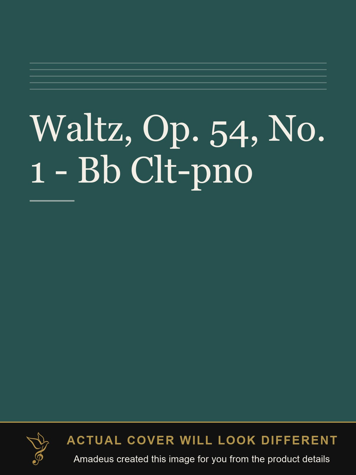 Waltz, Op. 54, No. 1 - Bb Clt-pno - Amadeus created this image from the product details; the actual cover will look different