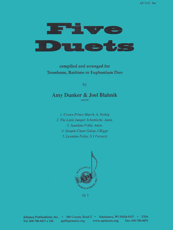 Product Cover for Five Duets For Trbn, Barit Or Euph Duo