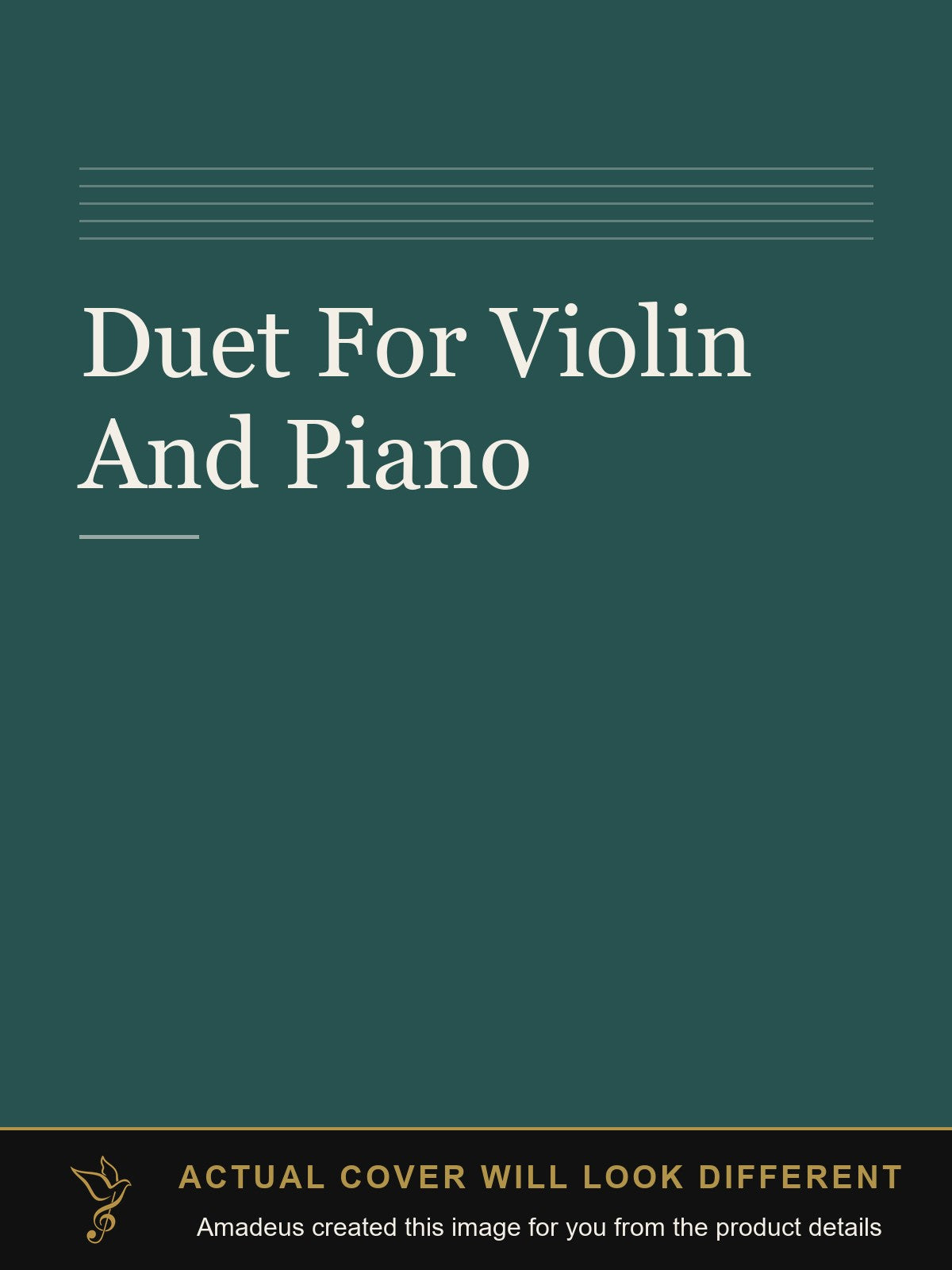 Duet For Violin And Piano - Amadeus created this image from the product details; the actual cover will look different