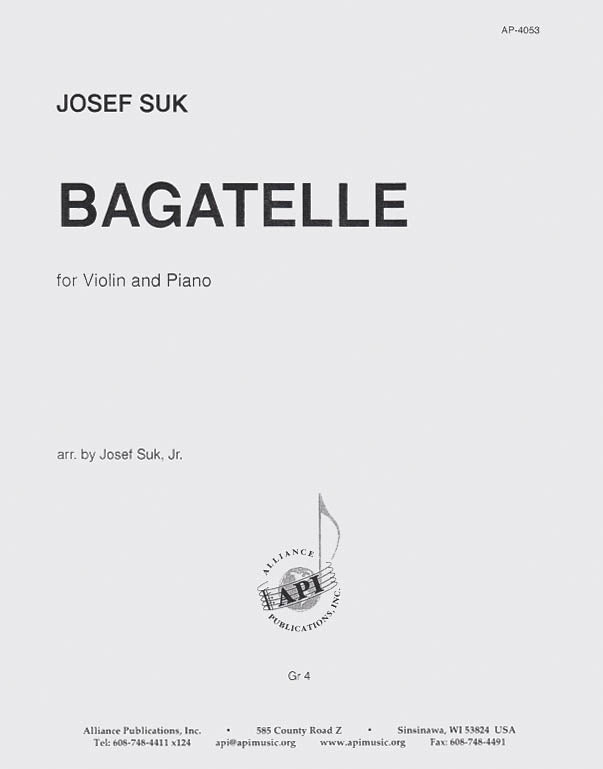 Product Cover for Bagatelle For Vln-pno