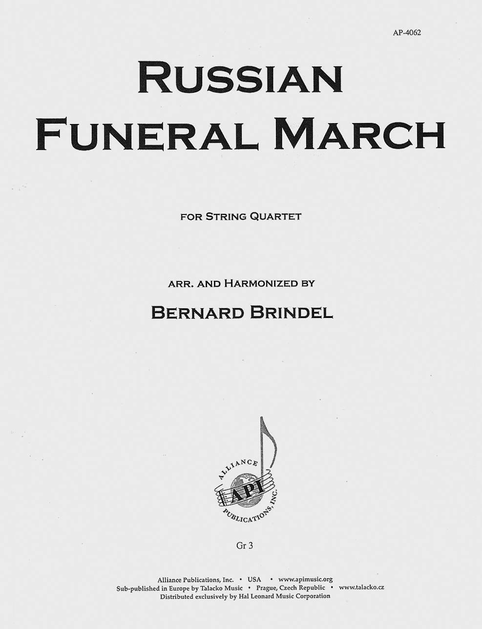 Product Cover for Russian Funeral March - String Qt