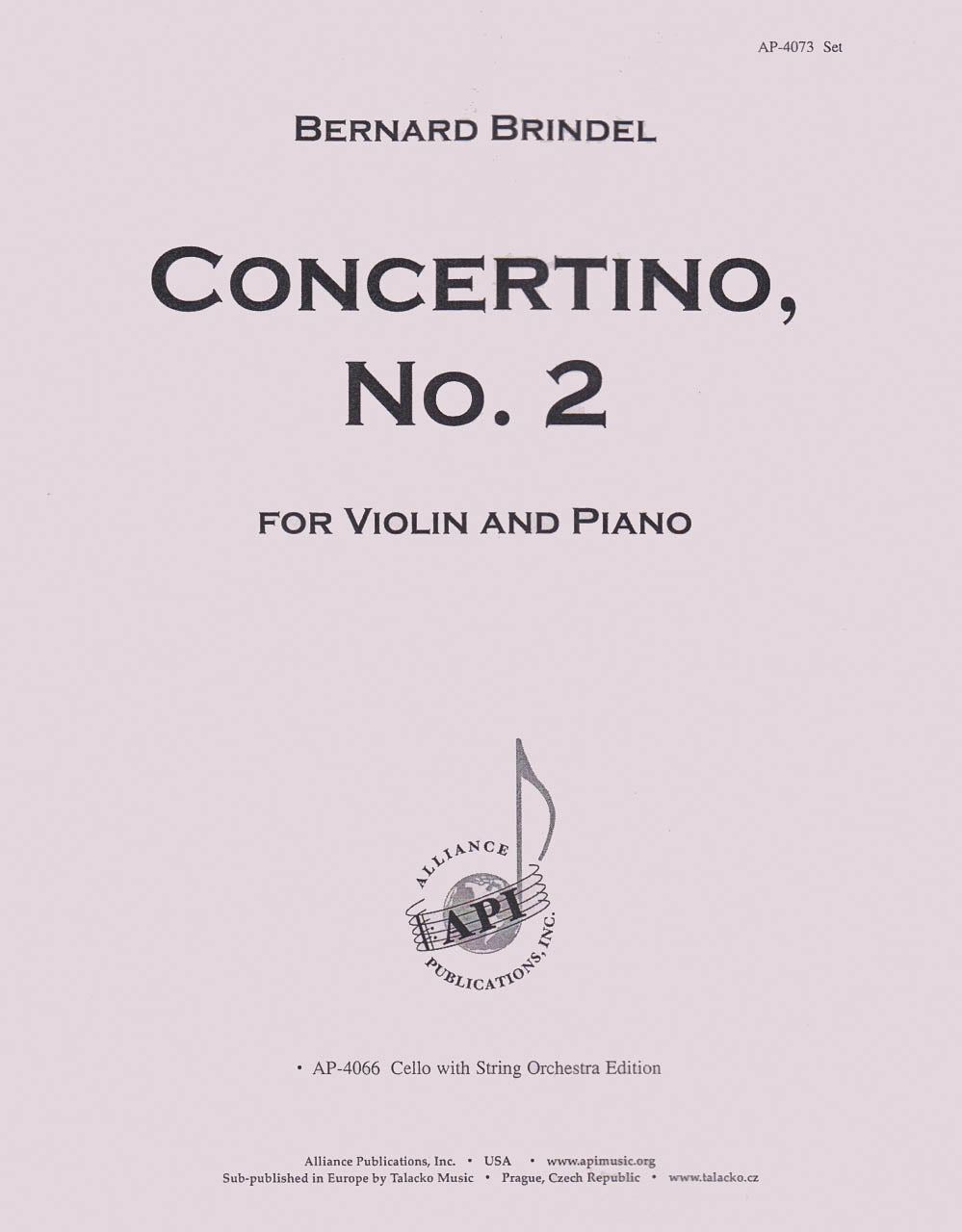 Product Cover for Concertino For Violin And Piano