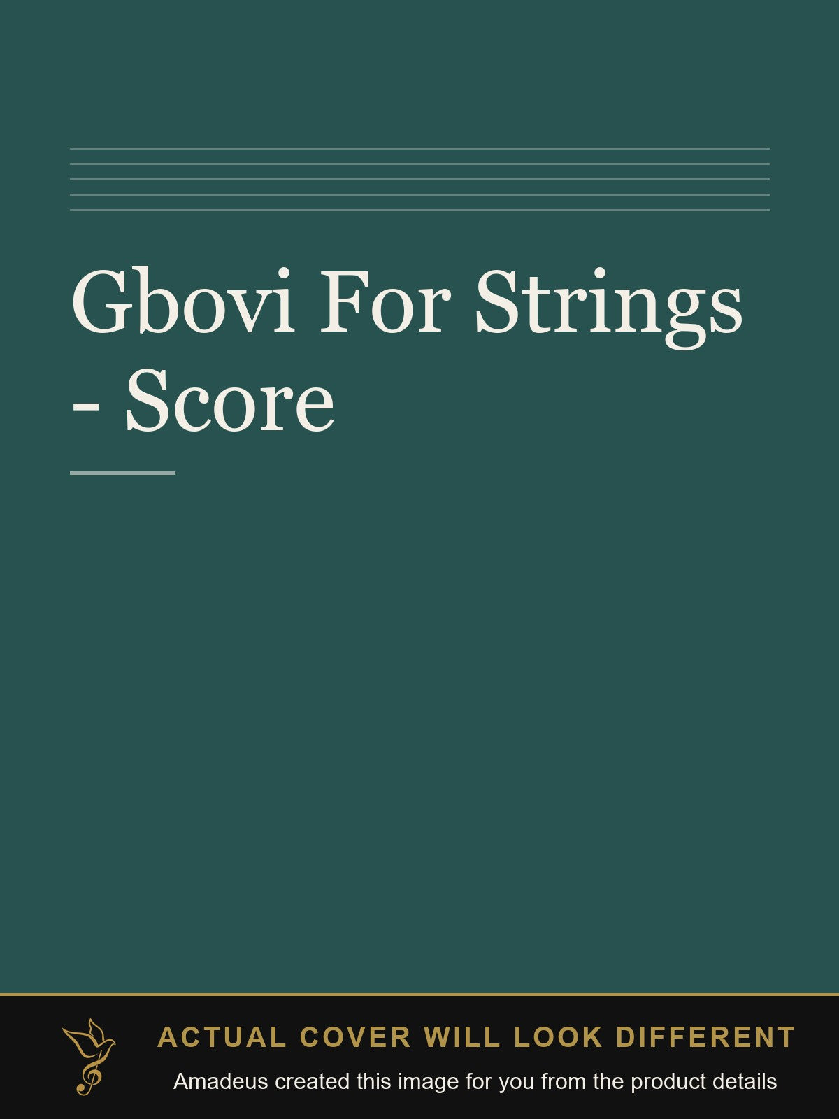 Gbovi For Strings - Score - Amadeus created this image from the product details; the actual cover will look different