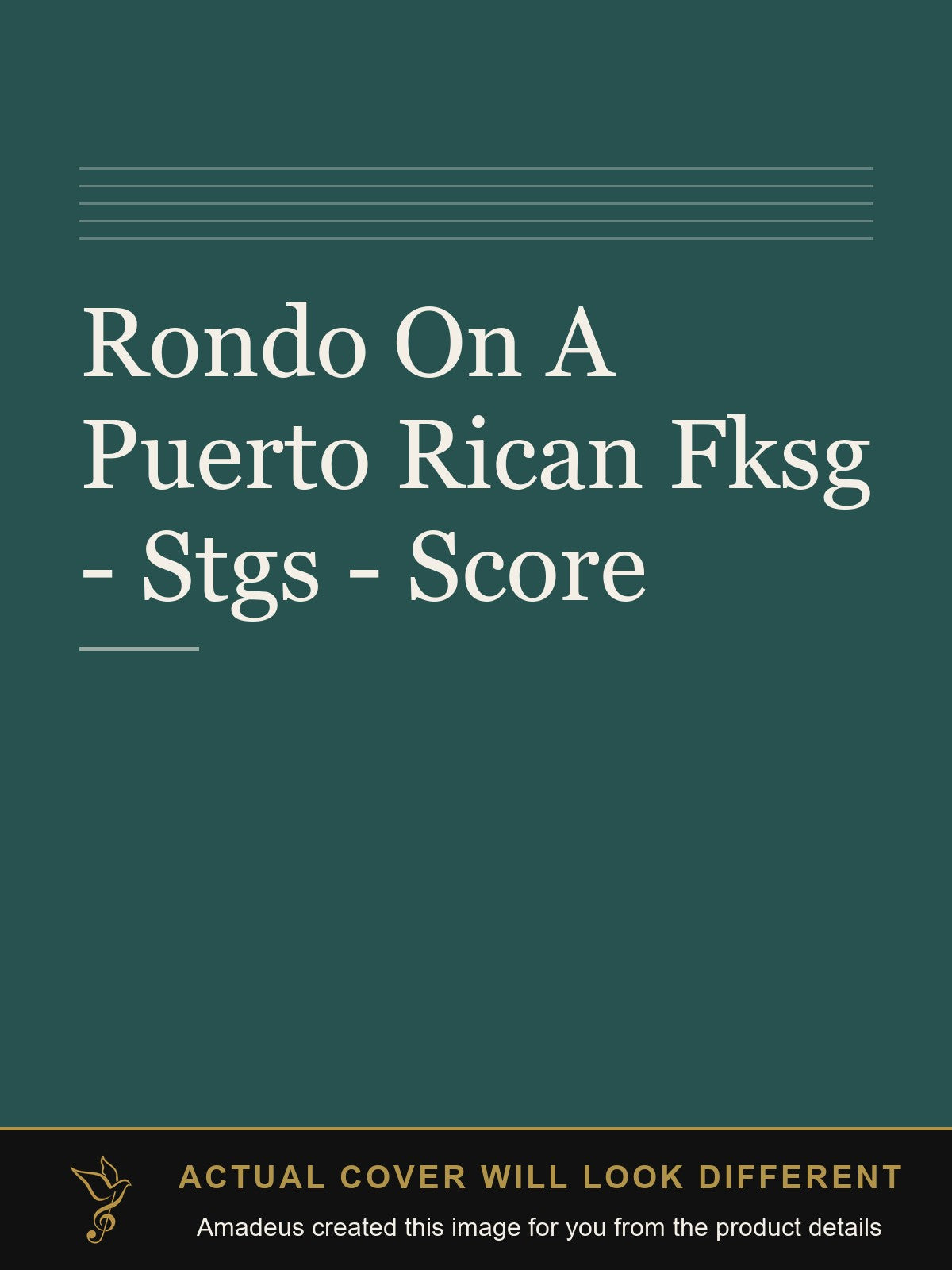 Rondo On A Puerto Rican Fksg - Stgs - Score - Amadeus created this image from the product details; the actual cover will look different