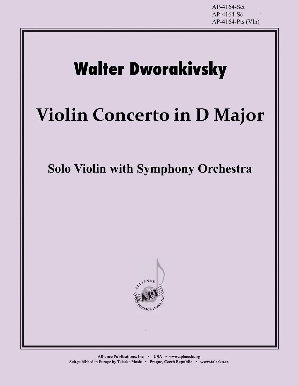 Product Cover for Violin Concerto In D Major W Sym Orch - Set