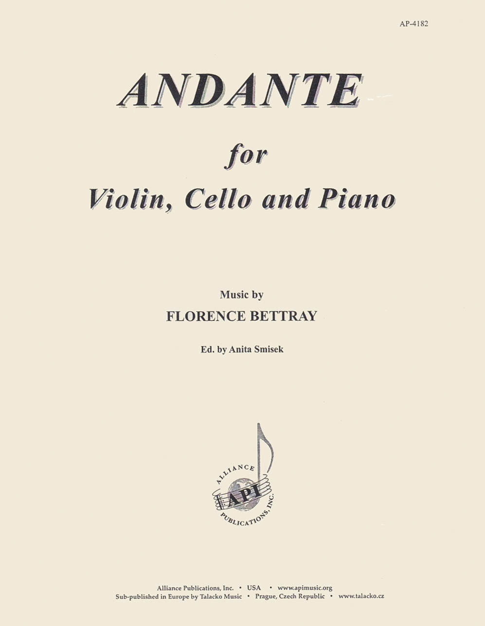 Product Cover for Andante For Vln, Clo And Piano