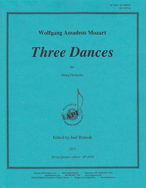 Product Cover for Three Dances For String Orchestra - Set