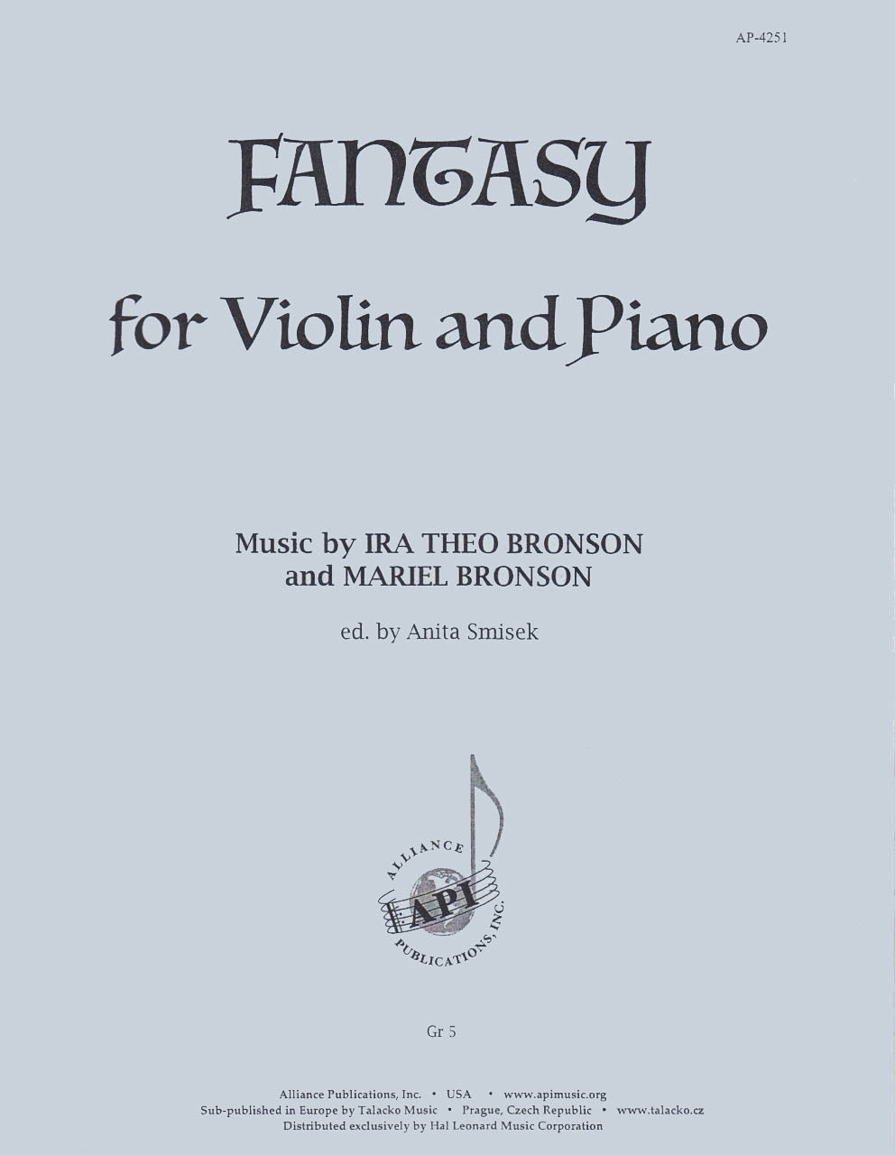 Product Cover for Fantasy For Violin And Piano